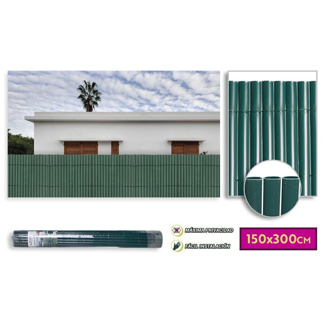 Cañizo pvc doble cara 10mm 1.5*3m verde