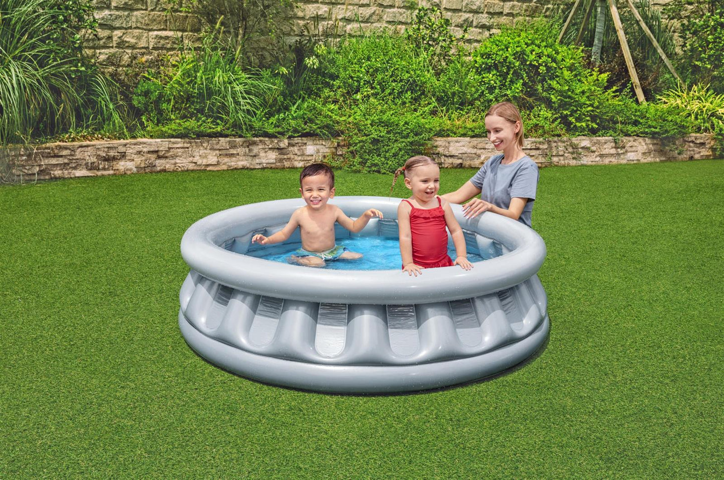 Piscina Hinchable espacial +3 años pateada Ø152x43cm