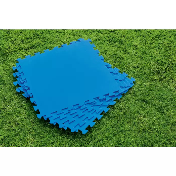 Tapiz suelo de goma  9pcs 50x50cm azul