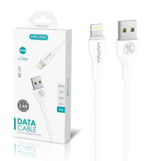 Cable iphone blanco 2A 3m