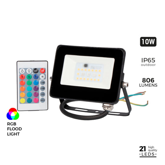 Proyector led multicolor con mando 10w