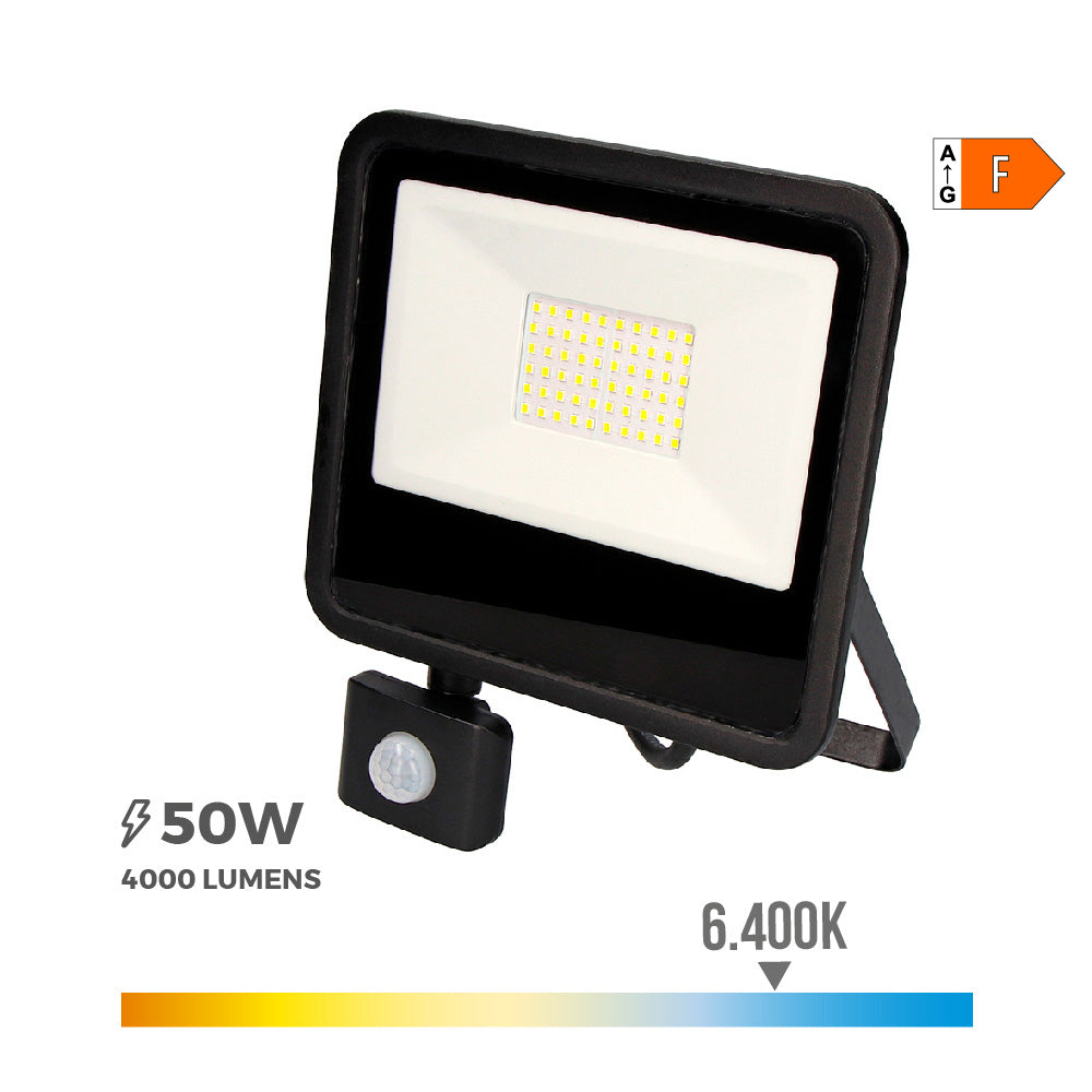 Proyector led c/sensor 50w luz calida