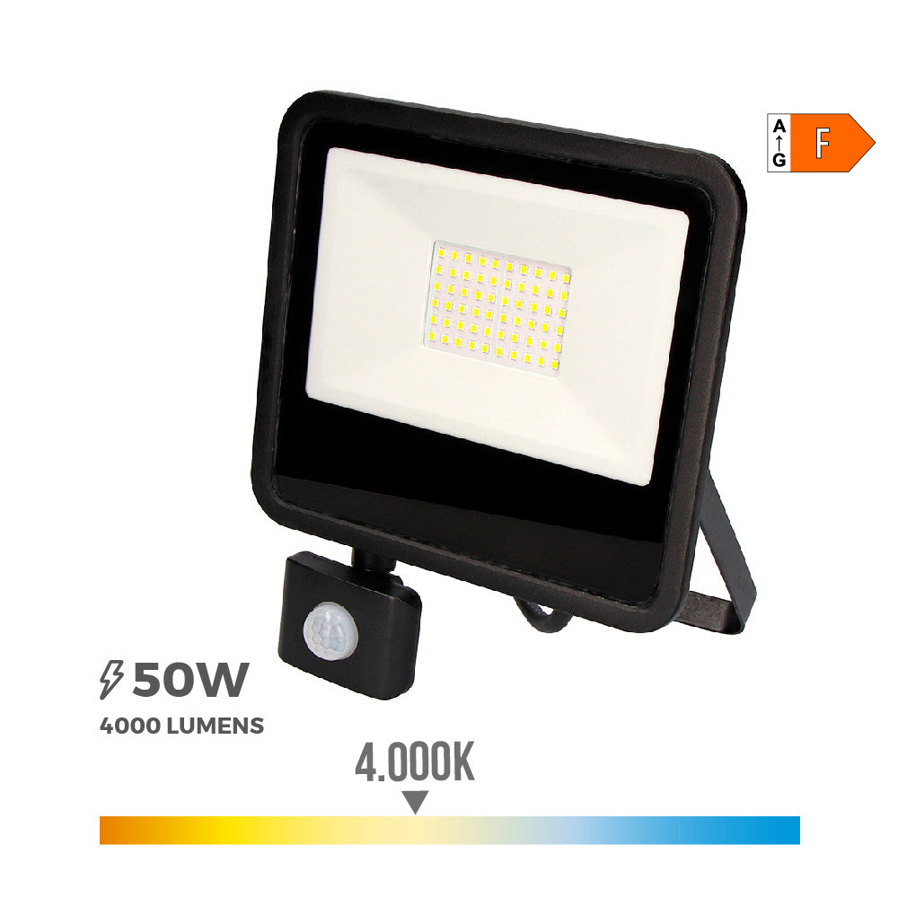 Proyector led c/sensor 50w luz calida