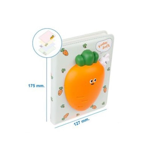 Cuaderno squishy de zanahoria