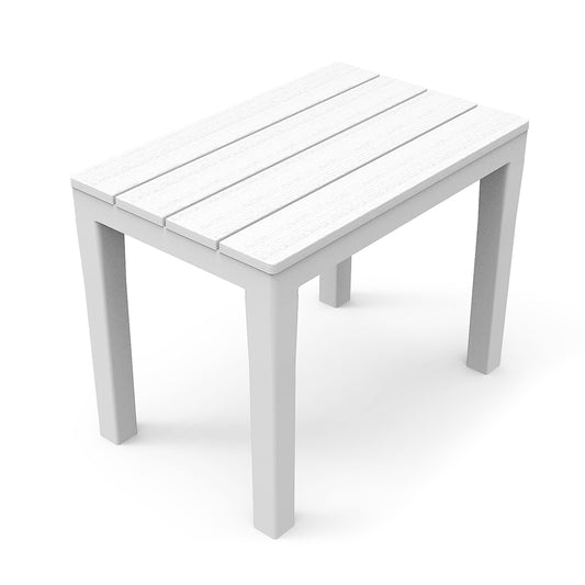 Banqueta exterior resina 38,5x60x45cm blanco