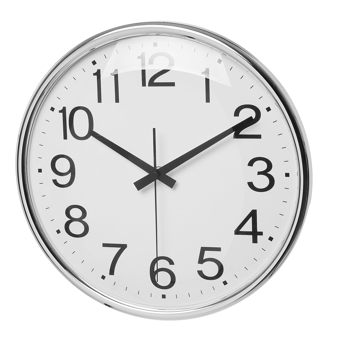 Reloj pared plastico plata 30*30*5cm