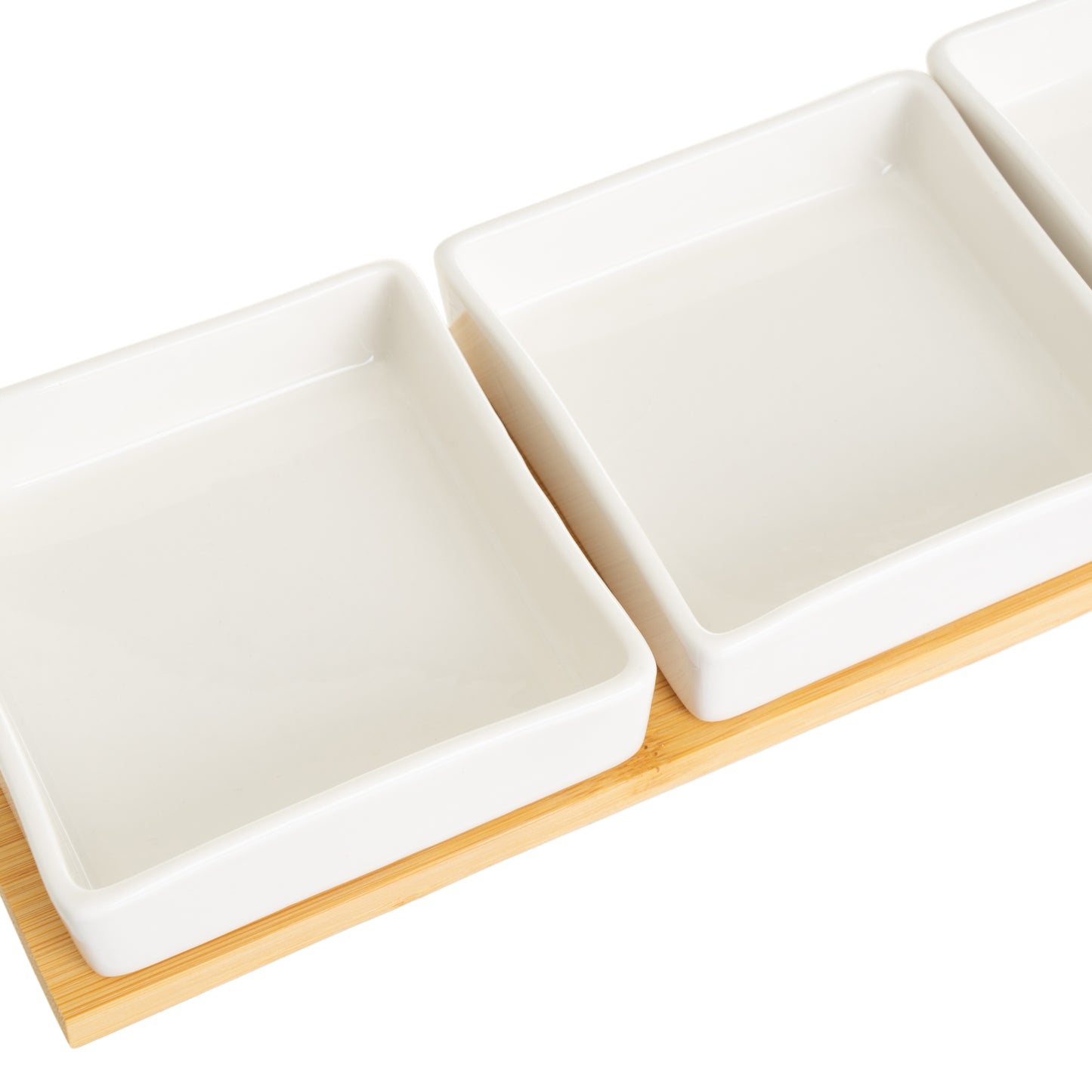 Cuenco c/bandeja porcelona-bambu 33*11*3.50cm