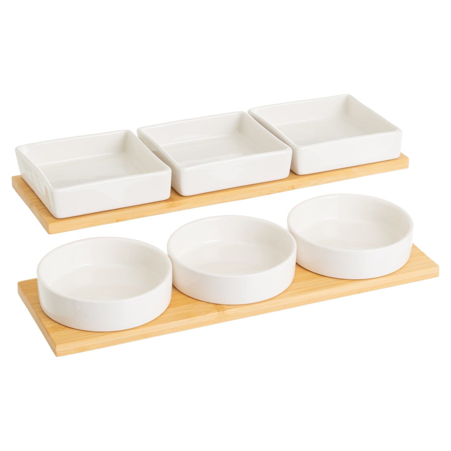 Cuenco c/bandeja porcelona-bambu 33*11*3.50cm