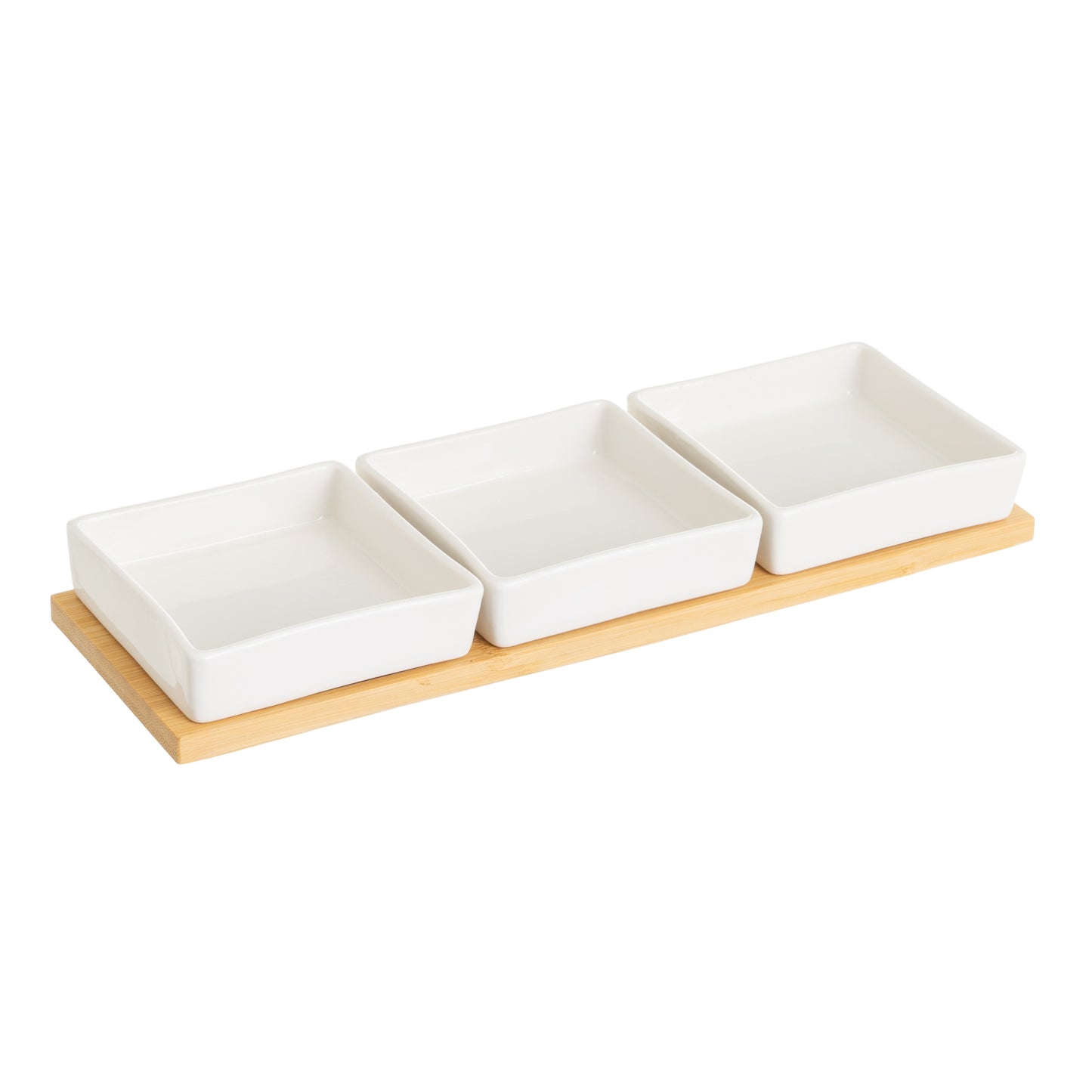 Cuenco c/bandeja porcelona-bambu 33*11*3.50cm