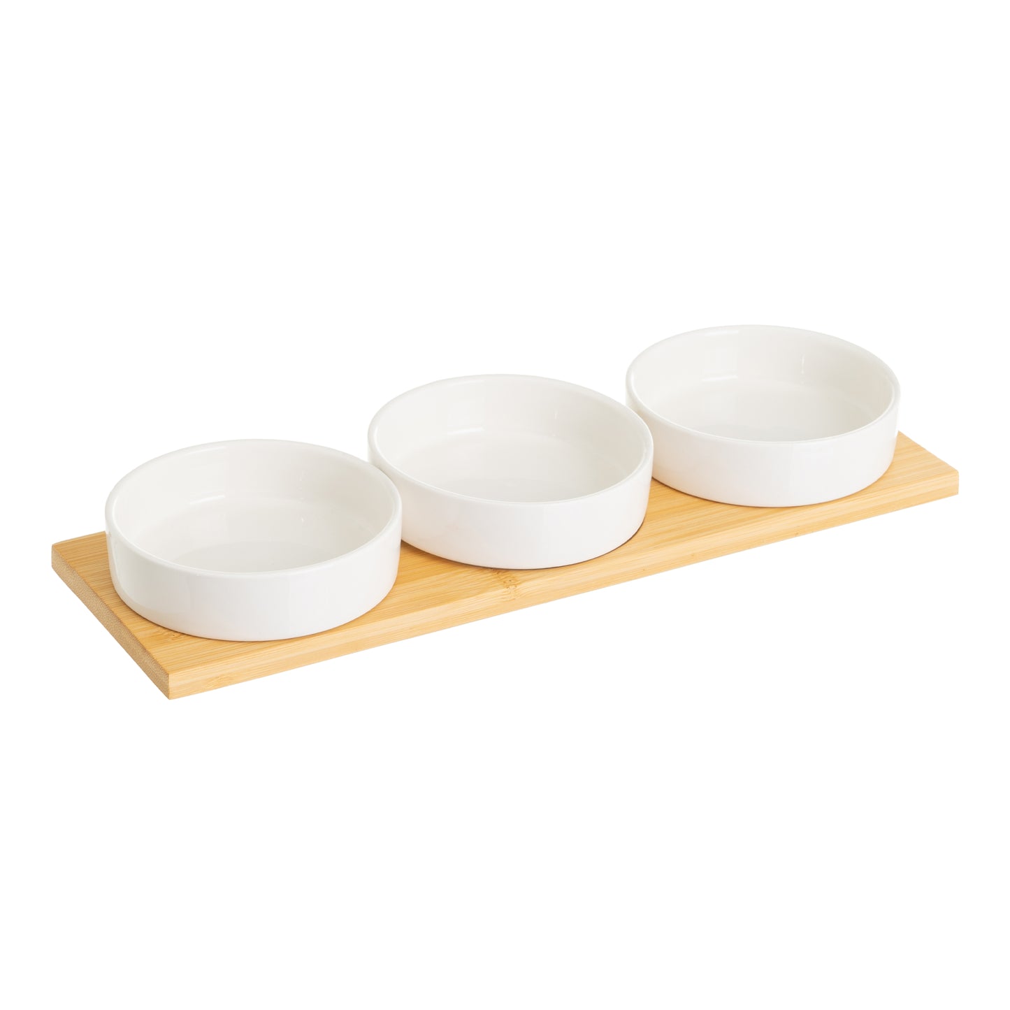 Cuenco c/bandeja porcelona-bambu 33*11*3.50cm