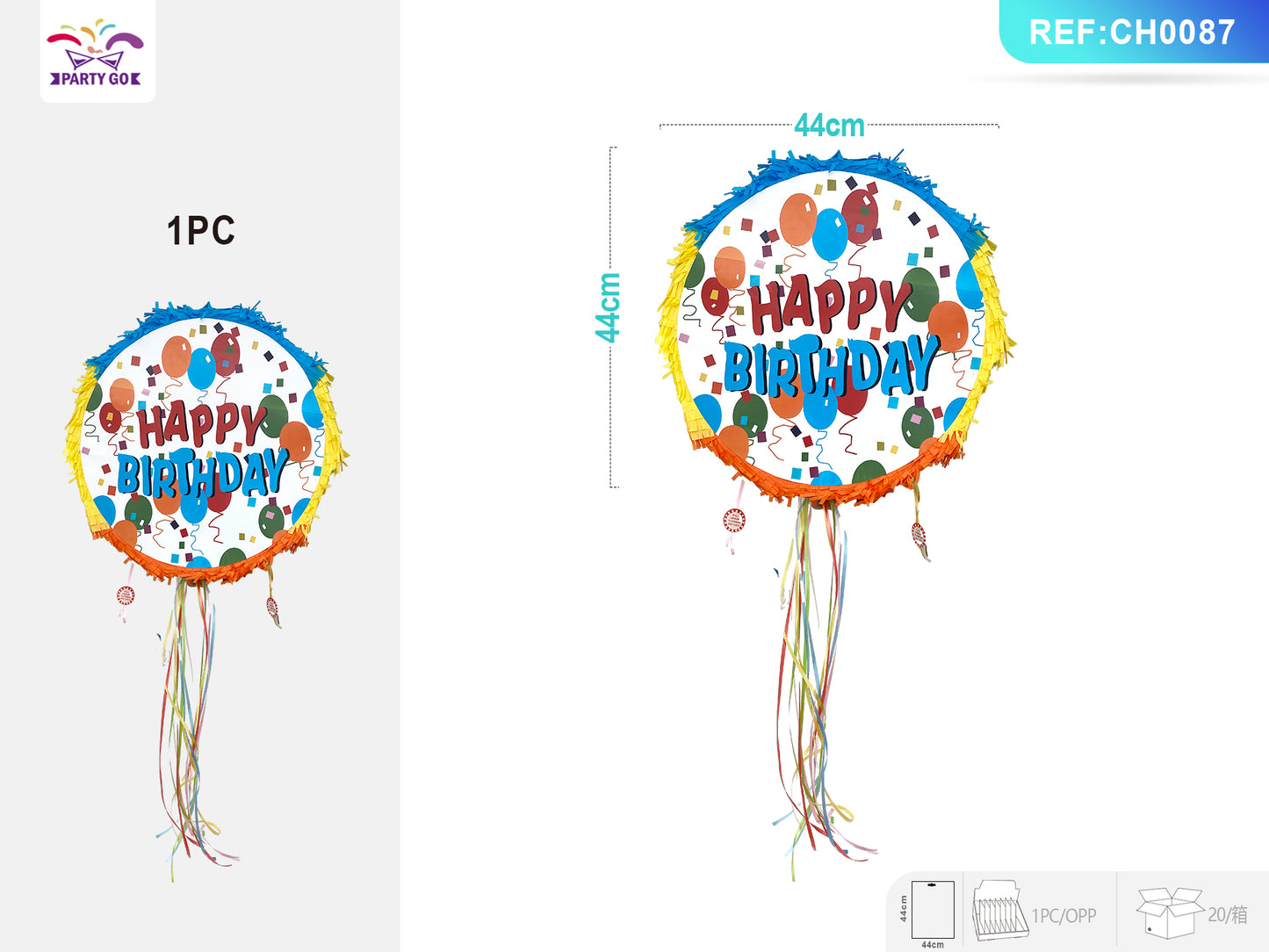 Piñata De Happy Brithday 44*44*10cm