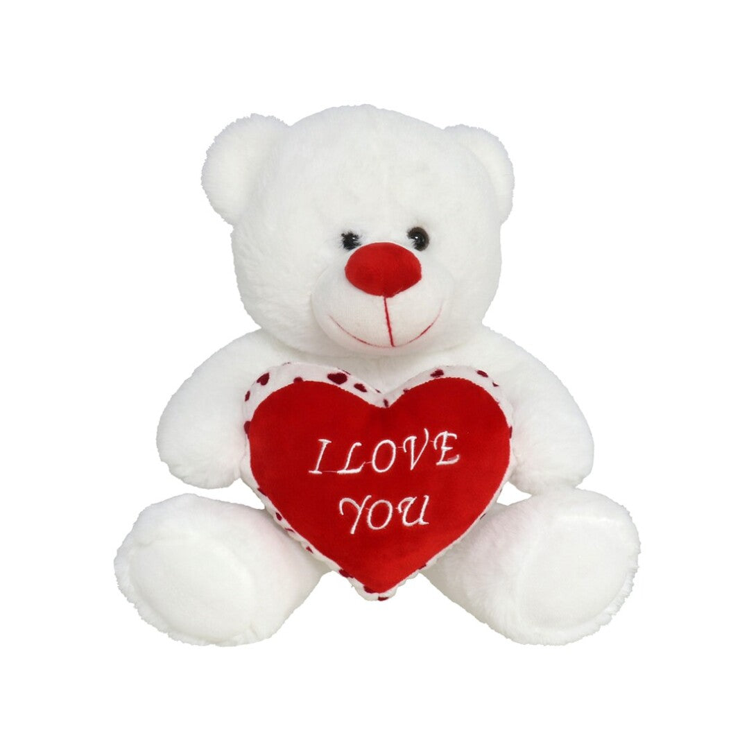 Osito blanco con corazon "I LOVE YOU" 30CM