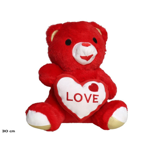 Osito rojo con corazon "LOVE"30cm