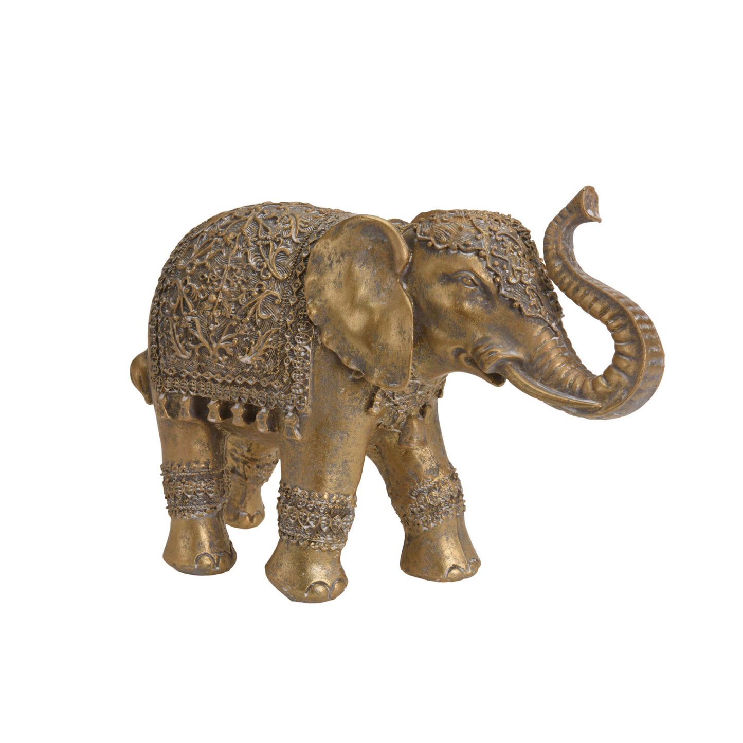 Elefante dorado 27 x 9 cm