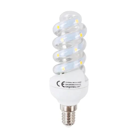 Bombilla LED espiral 7W 3000K E14