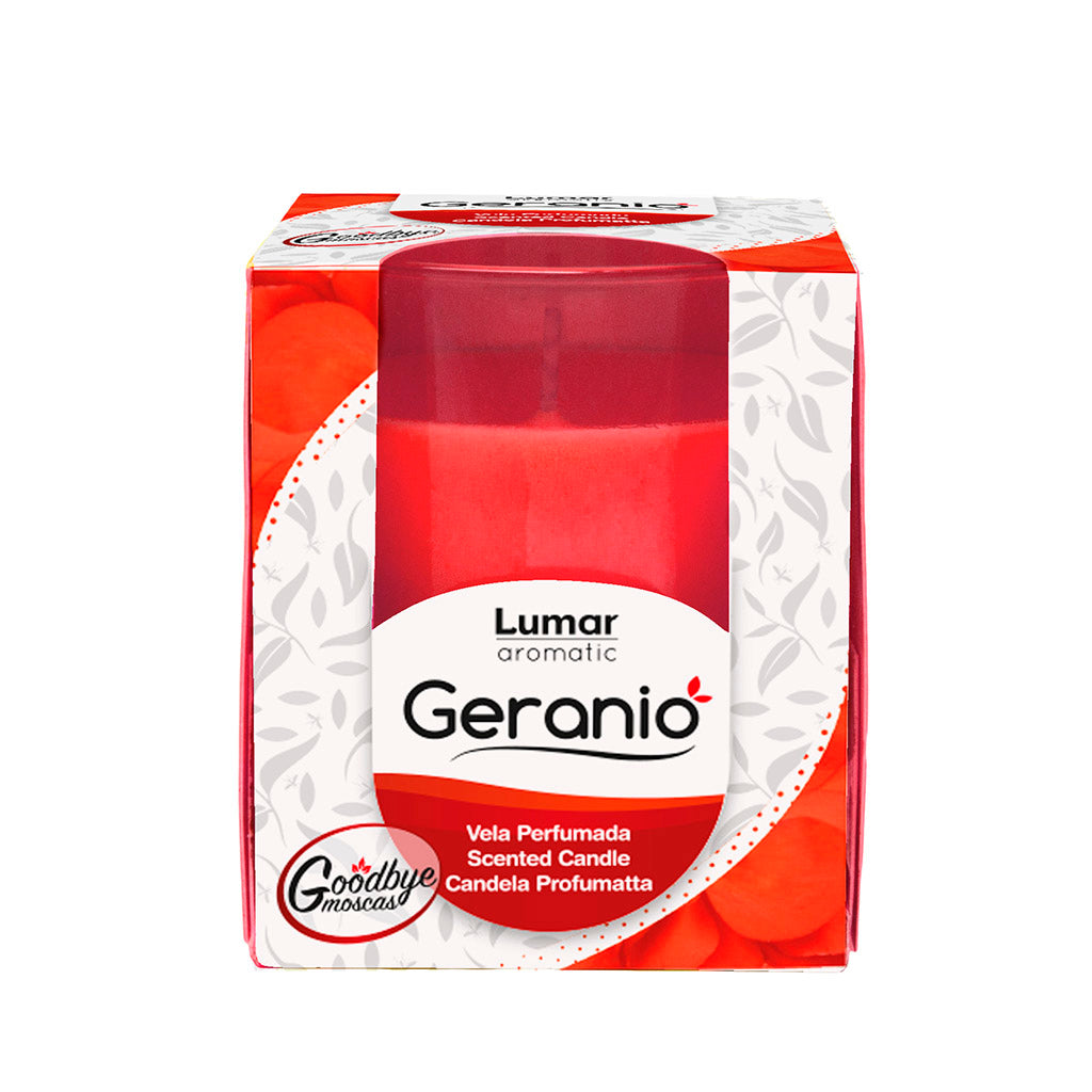 Vaso Cristal Lumar Aromatic Goodbye Moscas Geranio