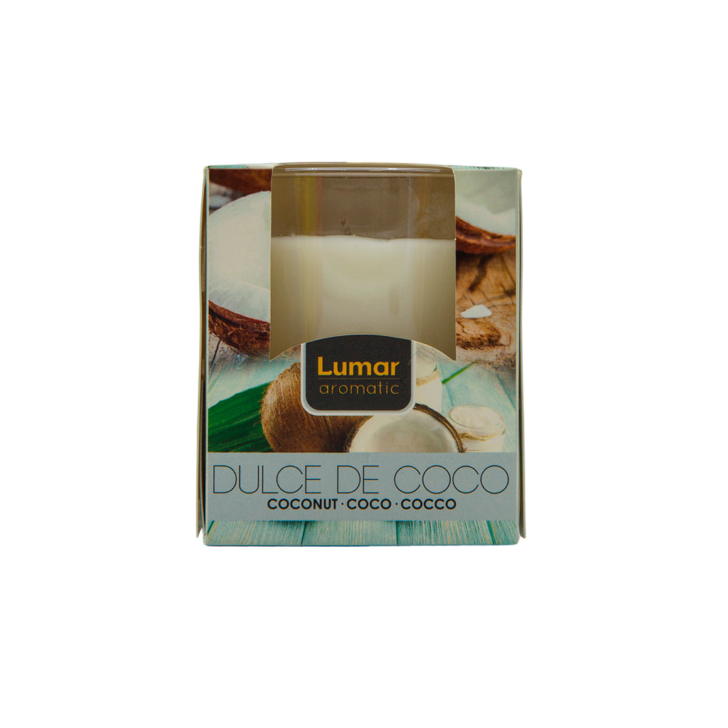 Vaso cristal lumar aromatic dulce coco