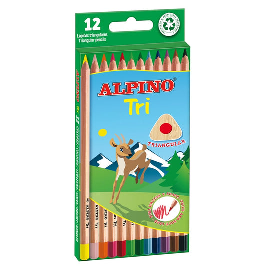 ALPINO Estuche de lápices de colores triangulares