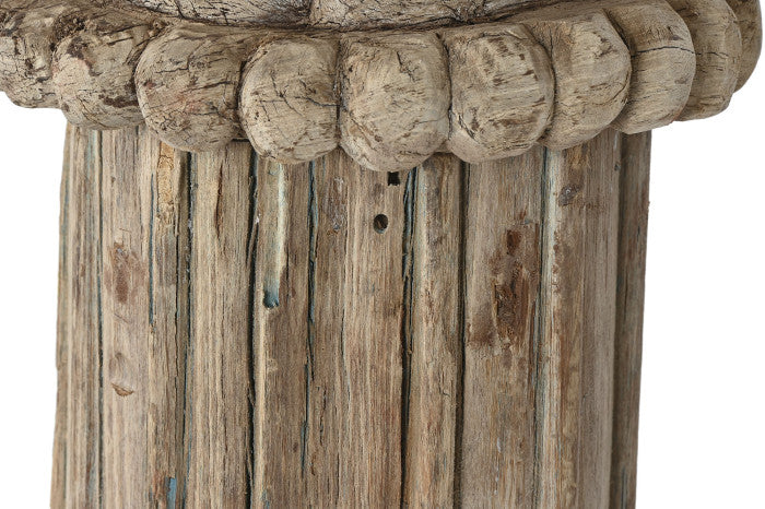 Set de 2 Columnas de Madera Tallada – 25 x 25 x 120 cm