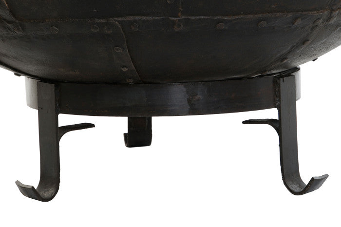 Macetero de Hierro con Soporte y Asas – 100 x 90 x 64 cm – Marrón