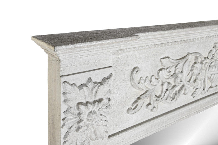 Espejo de mango y MDF 133x8,5x167 cm gris
