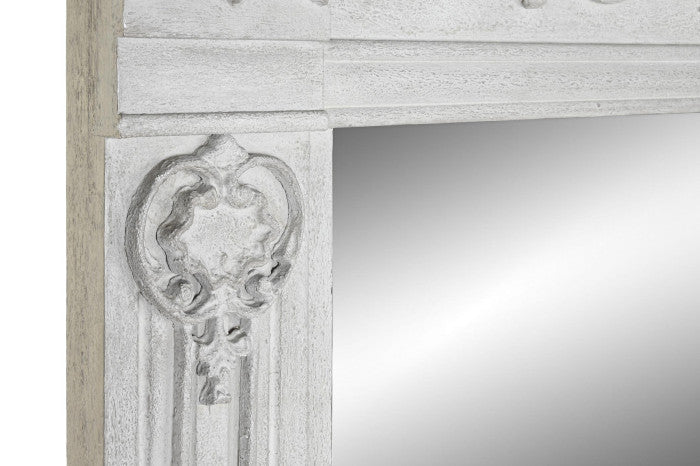 Espejo de mango y MDF 133x8,5x167 cm gris