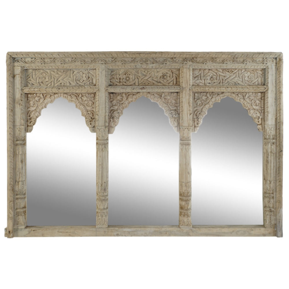 Espejo de Teca con Tallado Antiguo – 157 x 12 x 109 cm