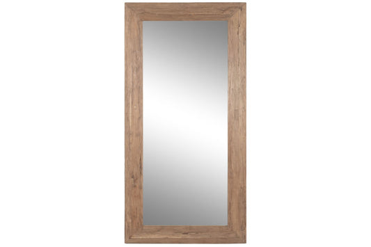 Espejo de teca reciclada 100x3x200 cm natural