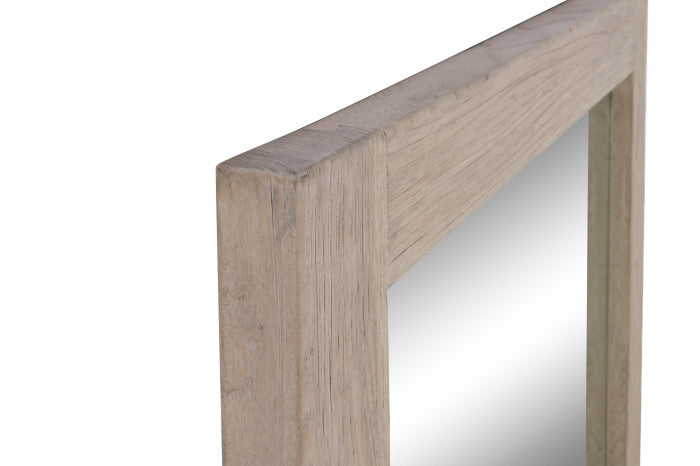 Espejo de olmo macizo 90x5x180 cm natural