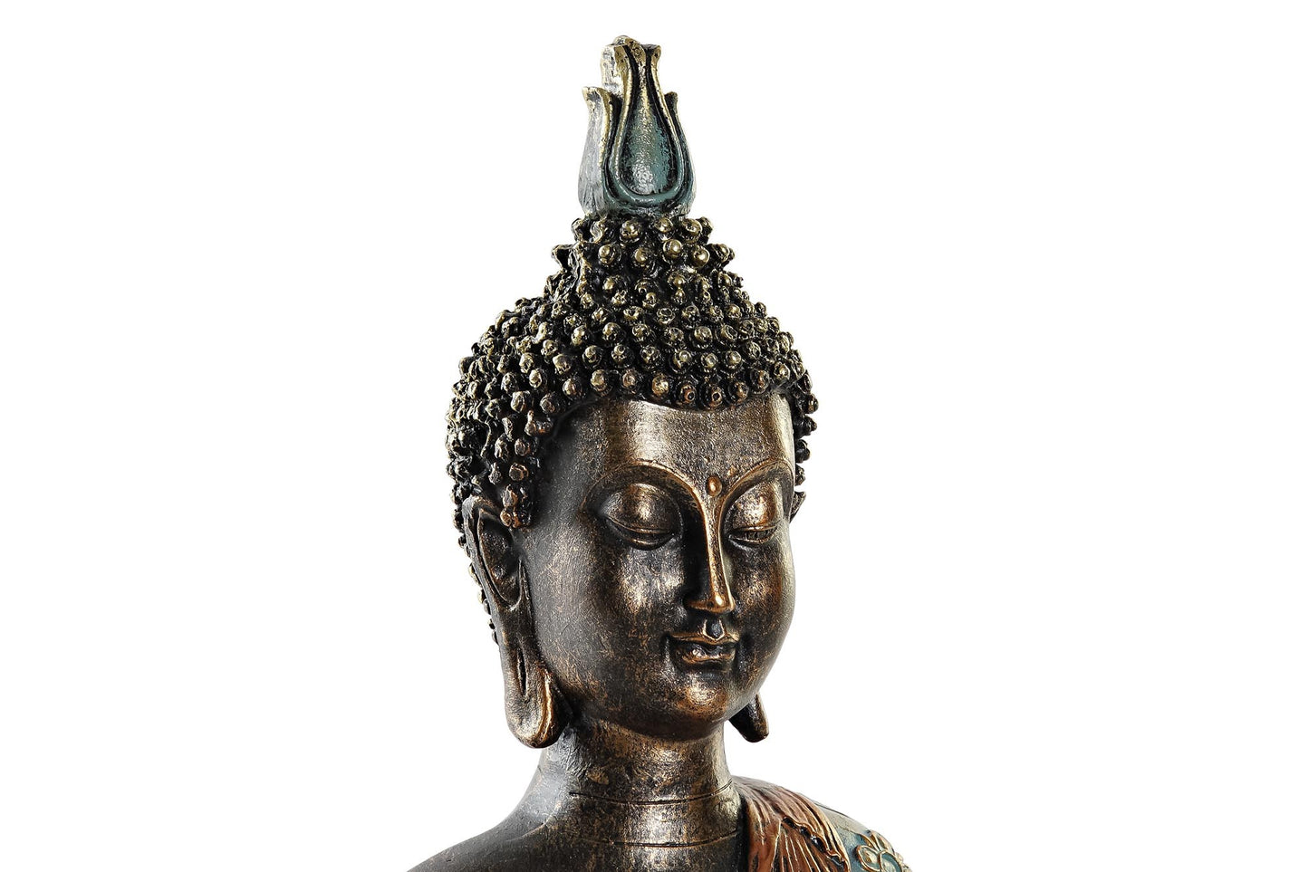 Figura resina 29*20*45.5cm buda turquesa