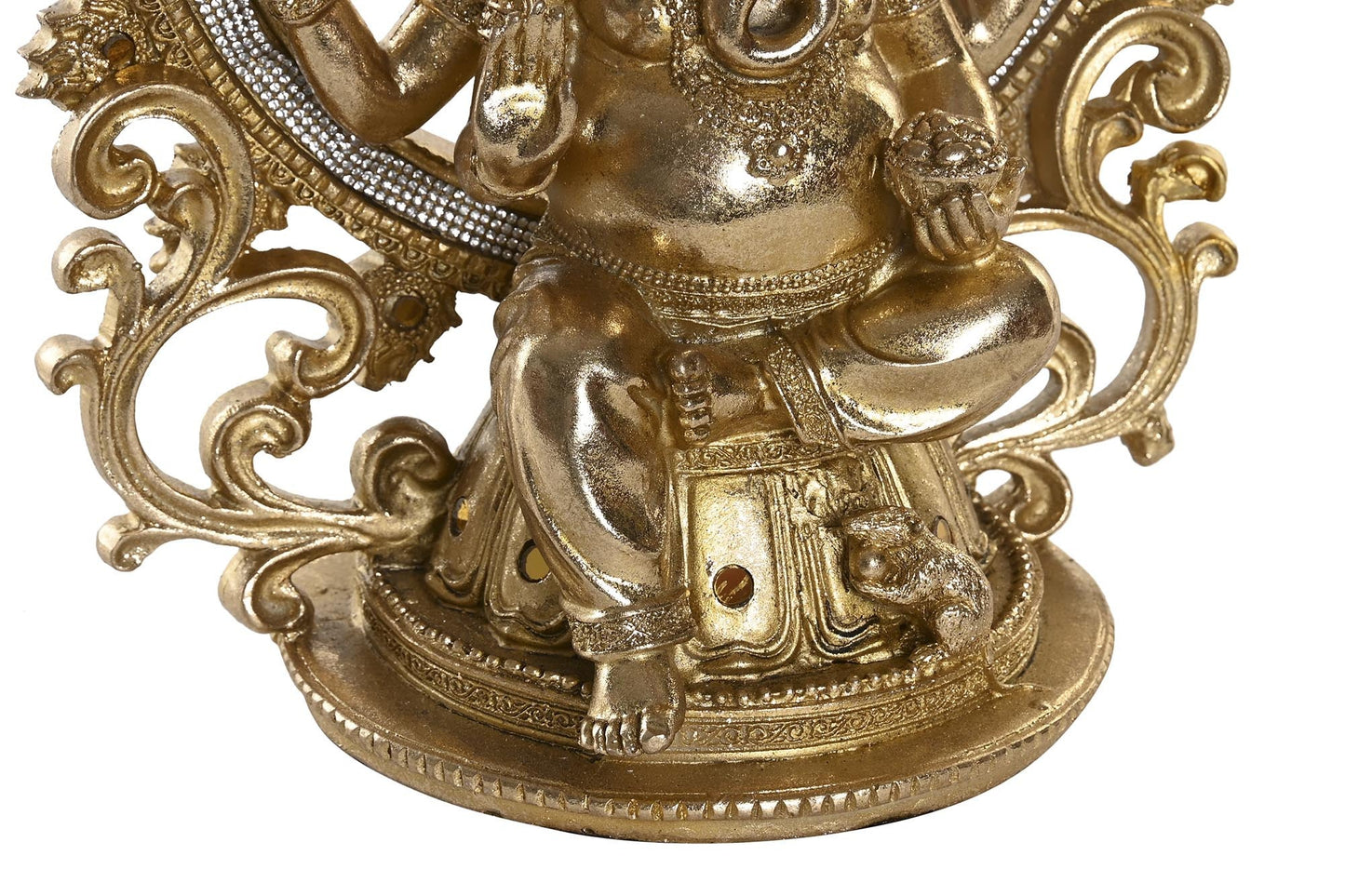 Figura resina 25.5*15*30.5cm ganesha dorado