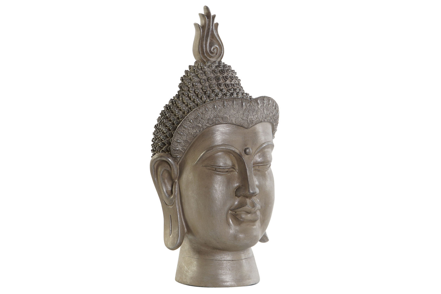 Figura resina 30*29*58cm buda cabeza gris