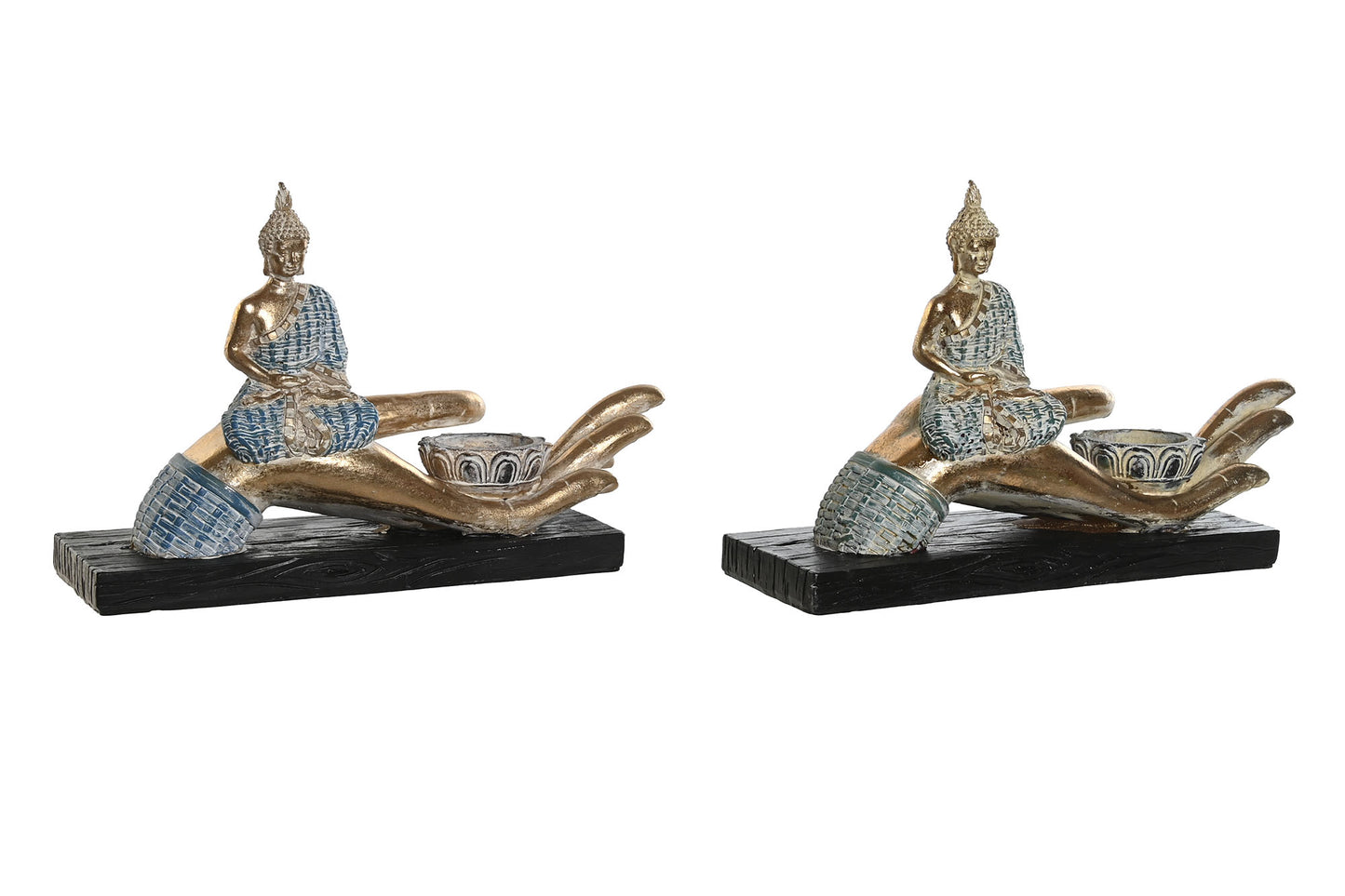 Figura resina 25.7*8*16cm buda mano decape