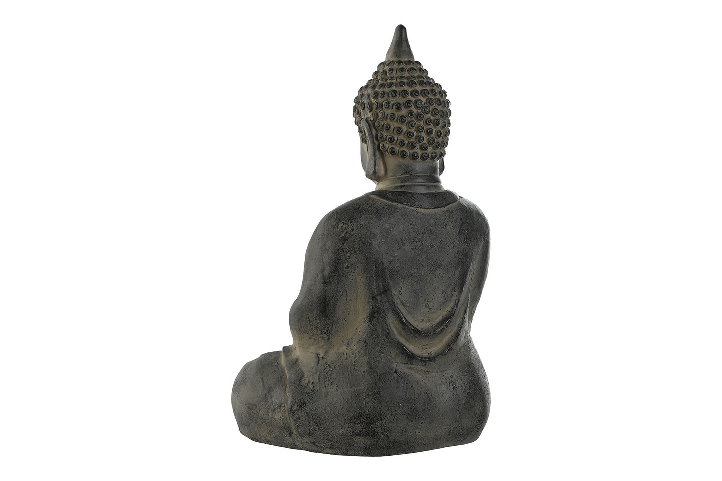 Figura fibra vidrio 35*24*52cm buda envejecido gris