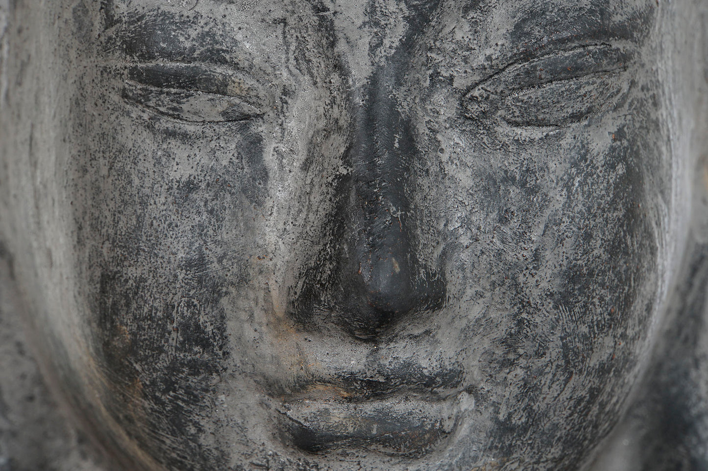 Figura terracota 67*50*95cm buda sentado gris patina