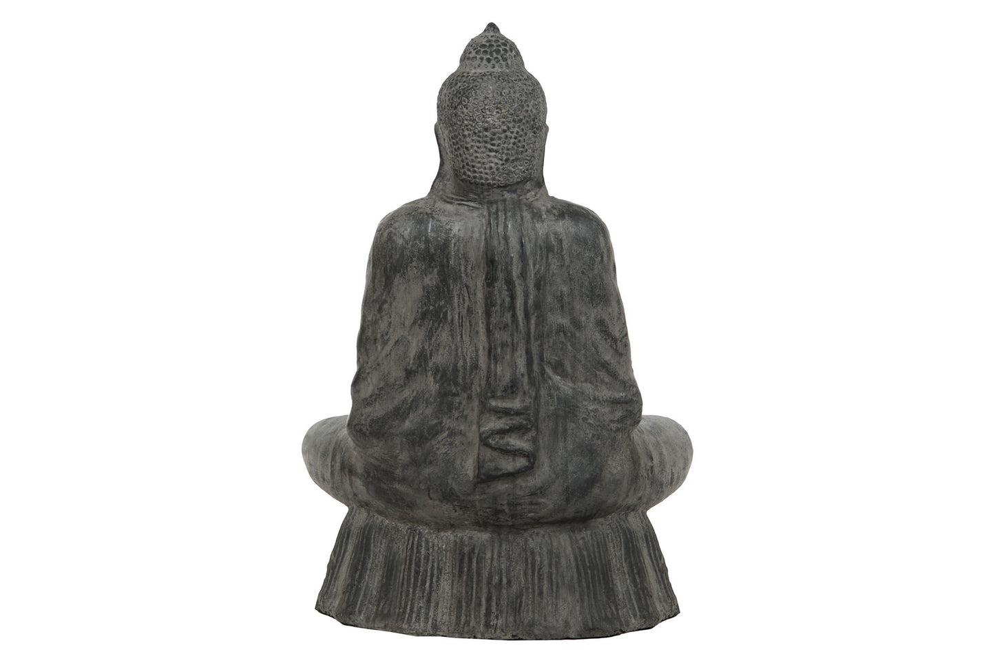 Figura terracota 67*50*95cm buda sentado gris patina