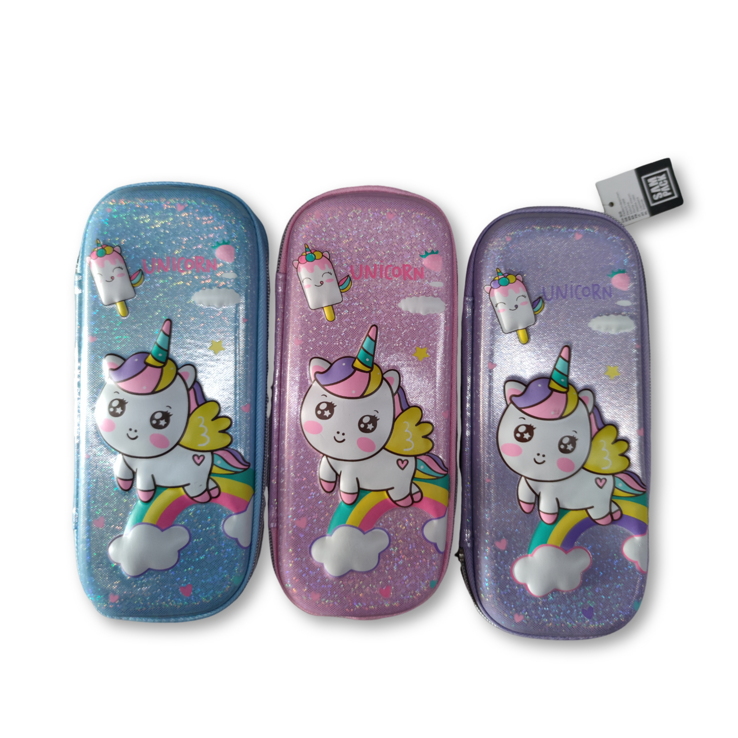 Estuche unicornio lila ( +colores )