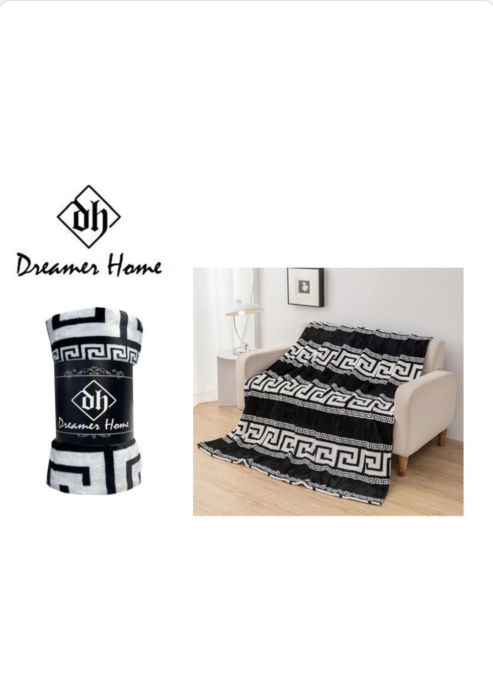 Versace coperta nera 130x160 cm