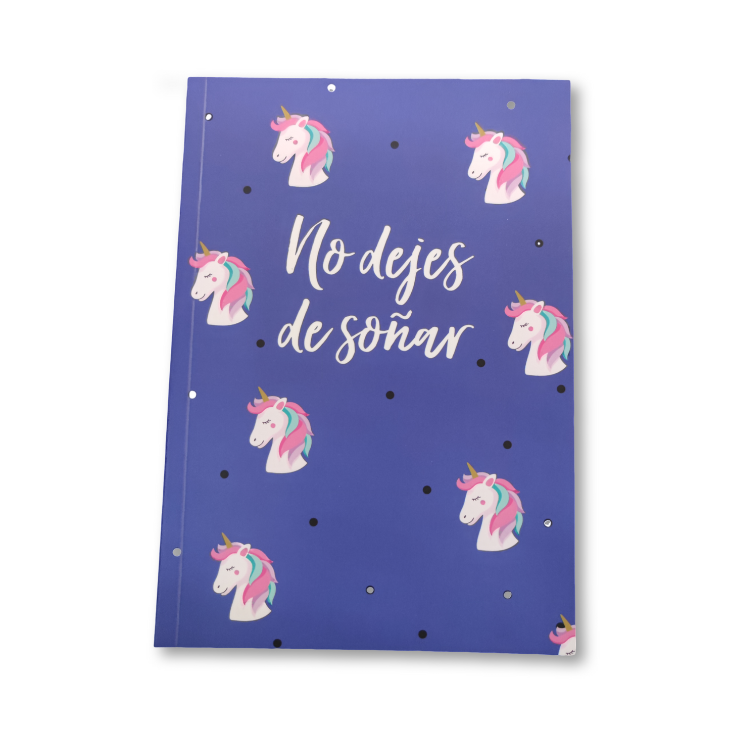 Cuaderno con frase