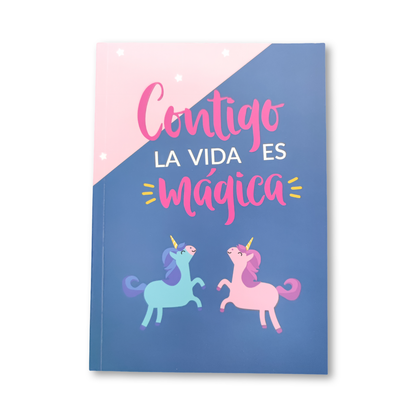 Cuaderno con frase