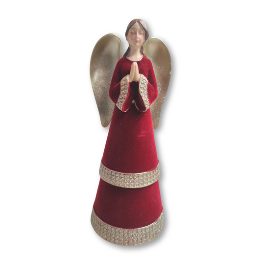 Angel rojo terciopelo 25cm