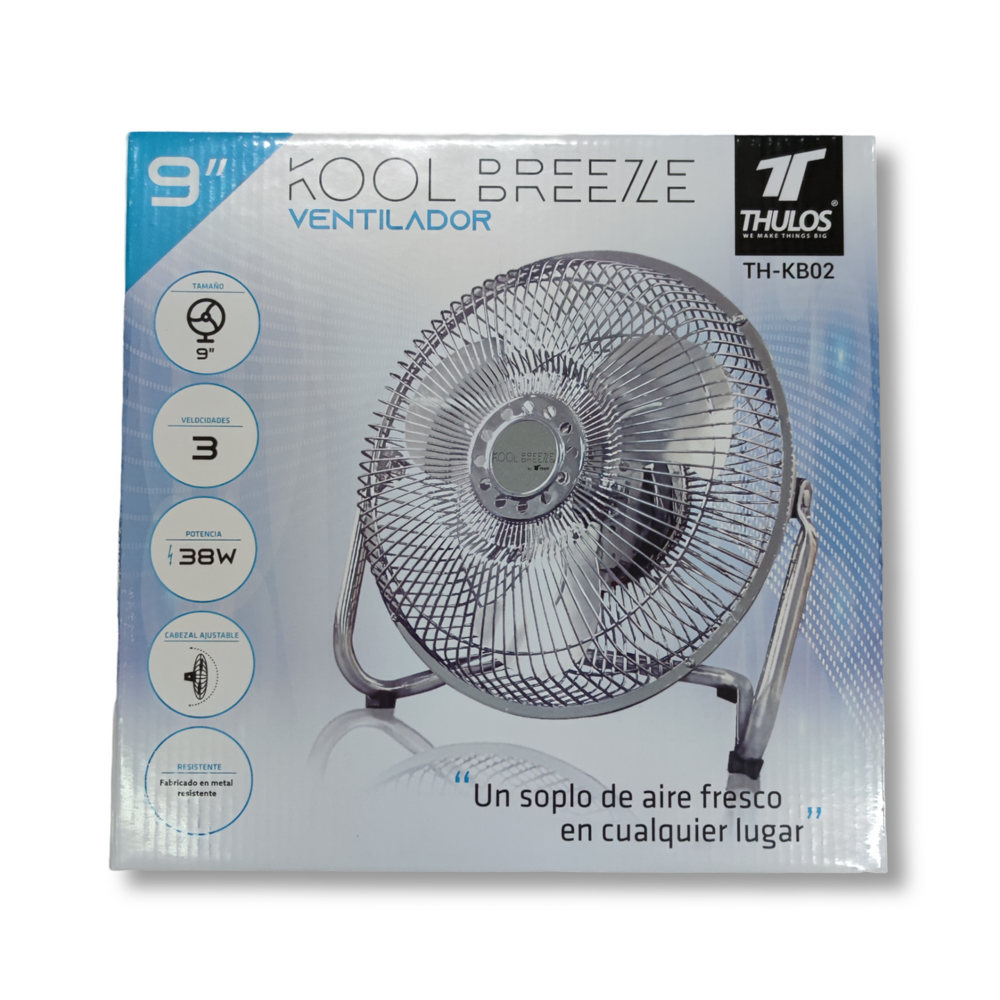 VENTILADOR MATALICO 23CM POTENCIA : 38W ALTA VELOCIDAD