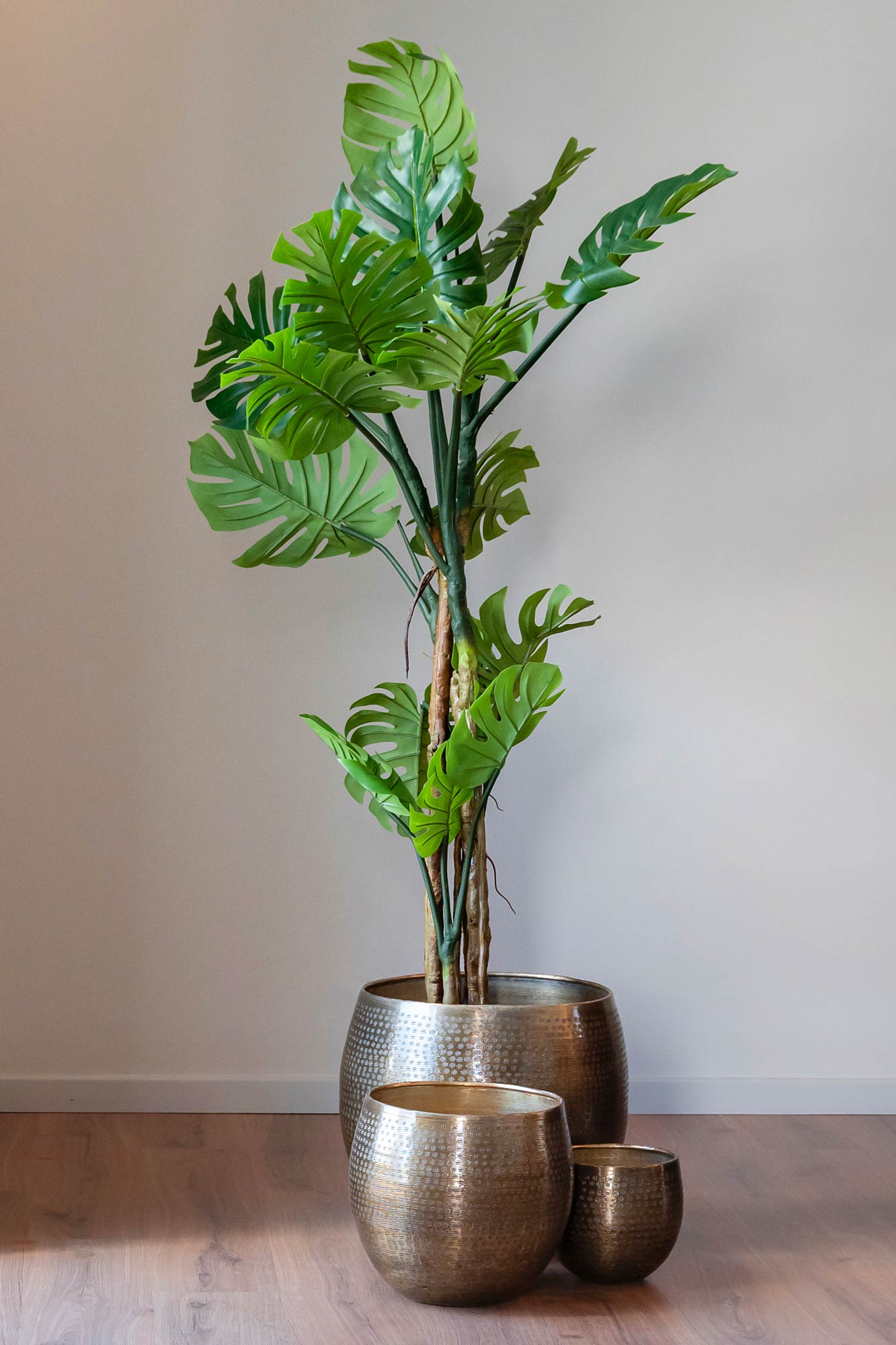 Arbol poliester pp 75*75*180cm monstera verde