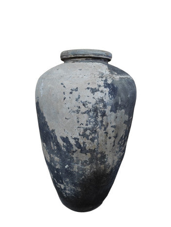 Ánfora Terracota 80x80x130 cm Marrón – Pieza Única Antigua