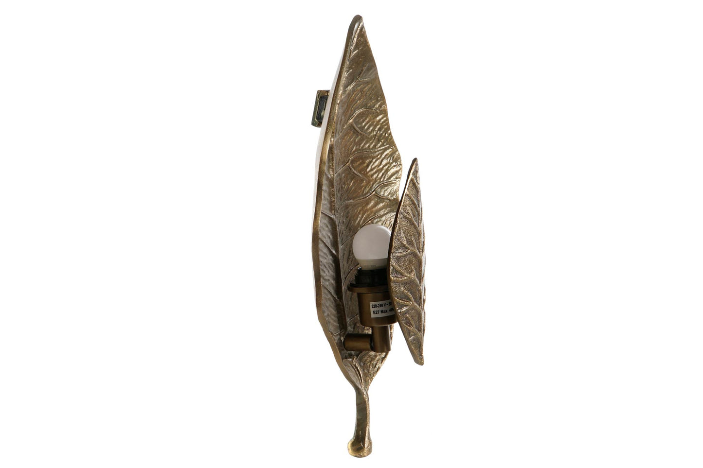 Lampara aplique aluminio 21*10*46cm hoja bronce