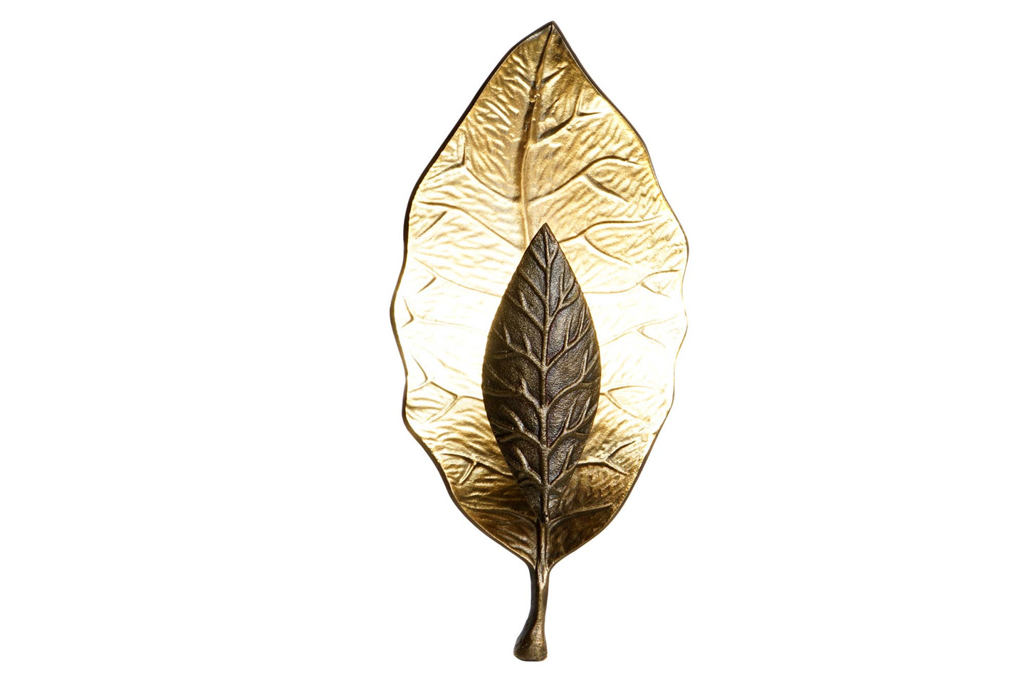 Lampara aplique aluminio 21*10*46cm hoja bronce