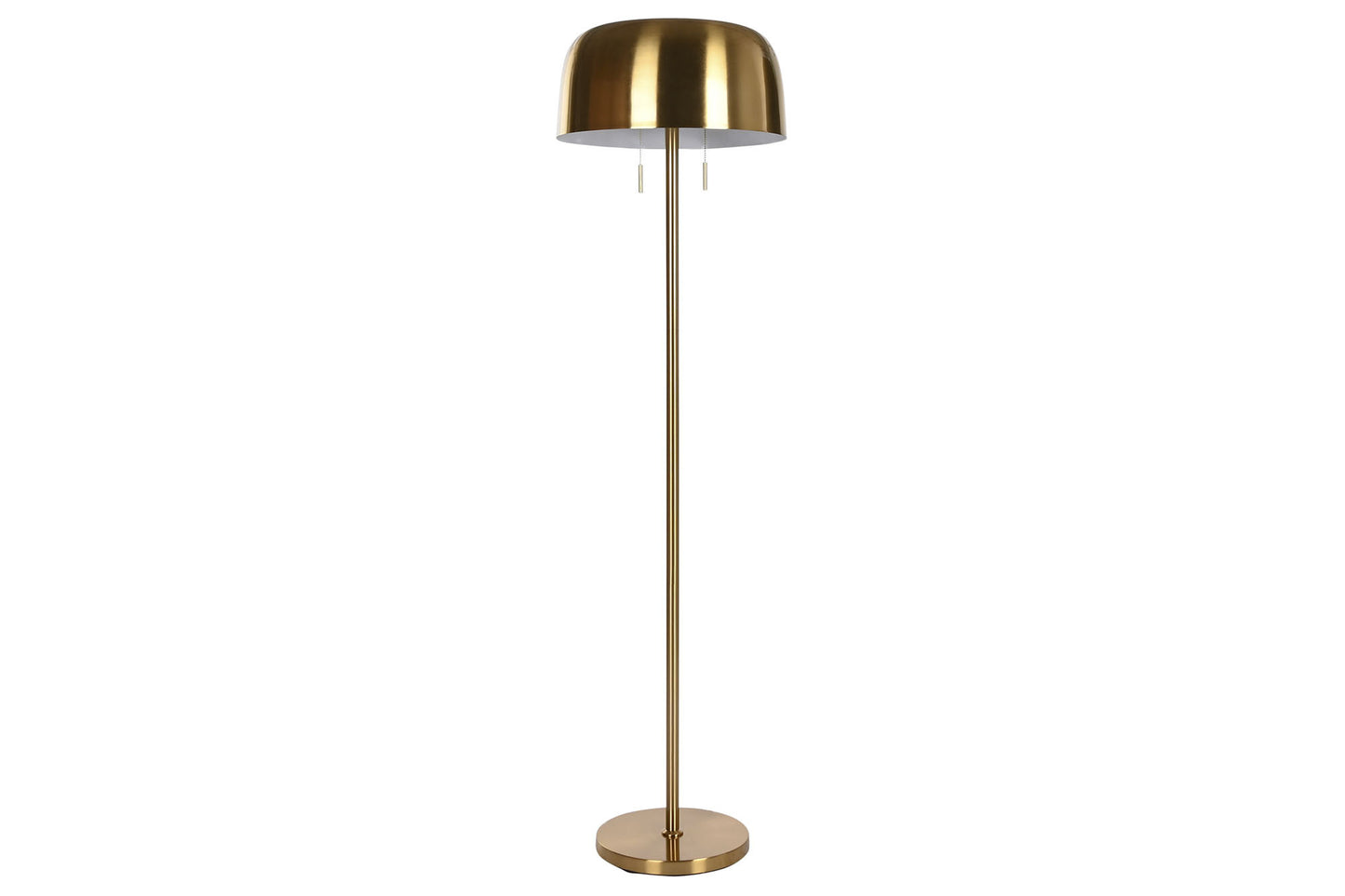 Lampara pie metal 41*41*148cm seta dorado