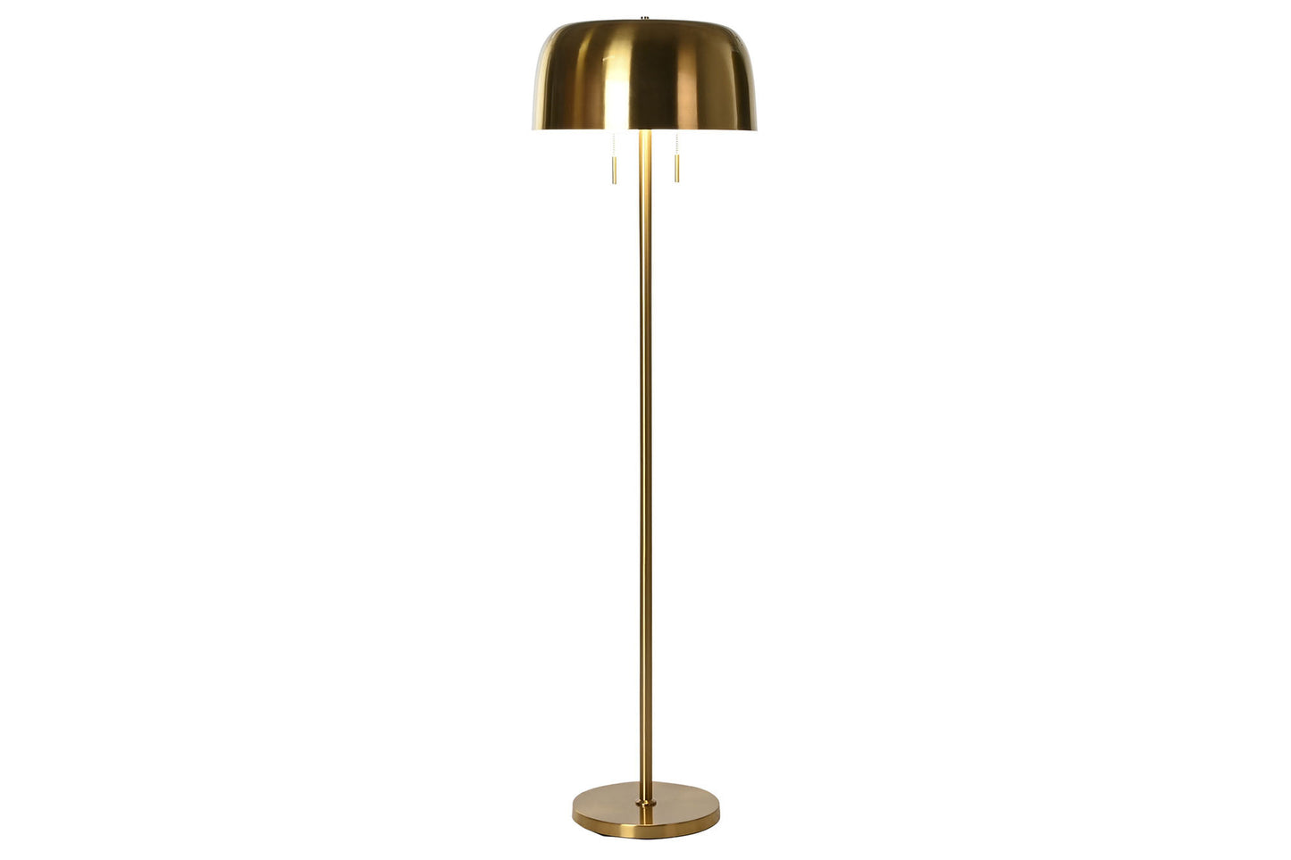 Lampara pie metal 41*41*148cm seta dorado