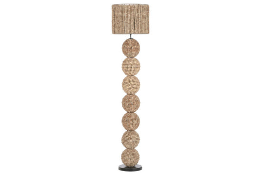 Lámpara de Pie Madera y Metal 38x38x160 cm – Colección INDIA LAMPS