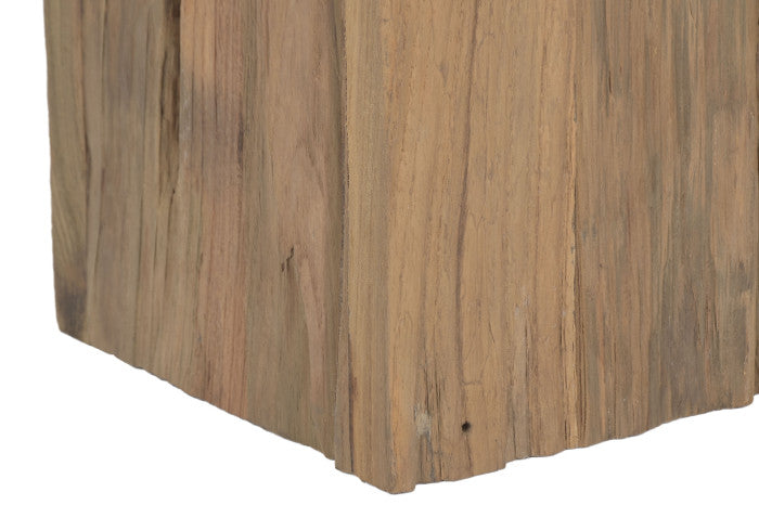 Lámpara de Pie Teca y Hierro 57x55x160 cm – Hecha a Mano